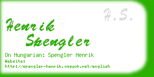 henrik spengler business card